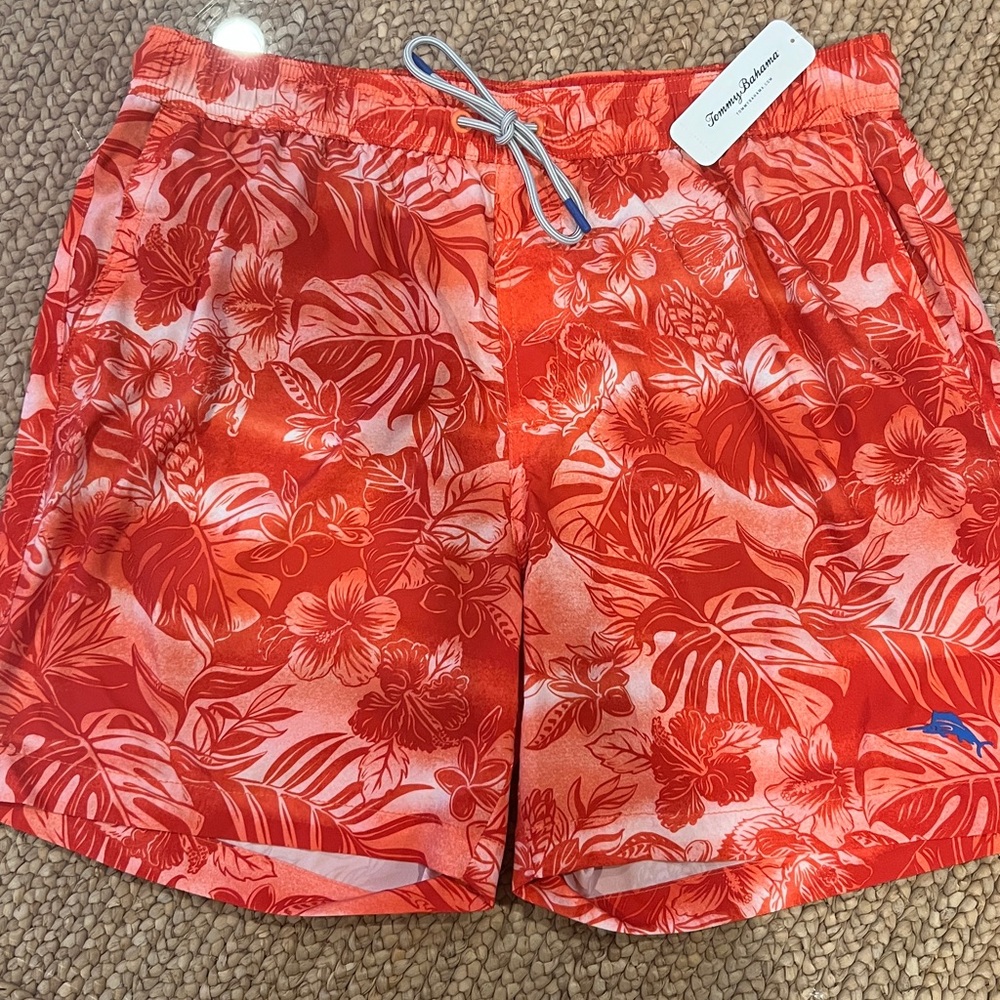 Tommy Bahama Logo Men Bathing Suit New w/Tags UPF 30